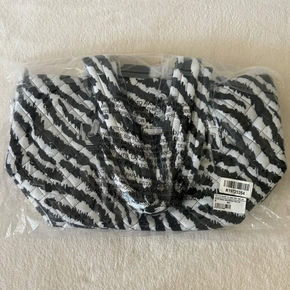 NWT Peloton Oliver Thomas Kitchen Sink Tote (zebra print) - Picture 3 of 5